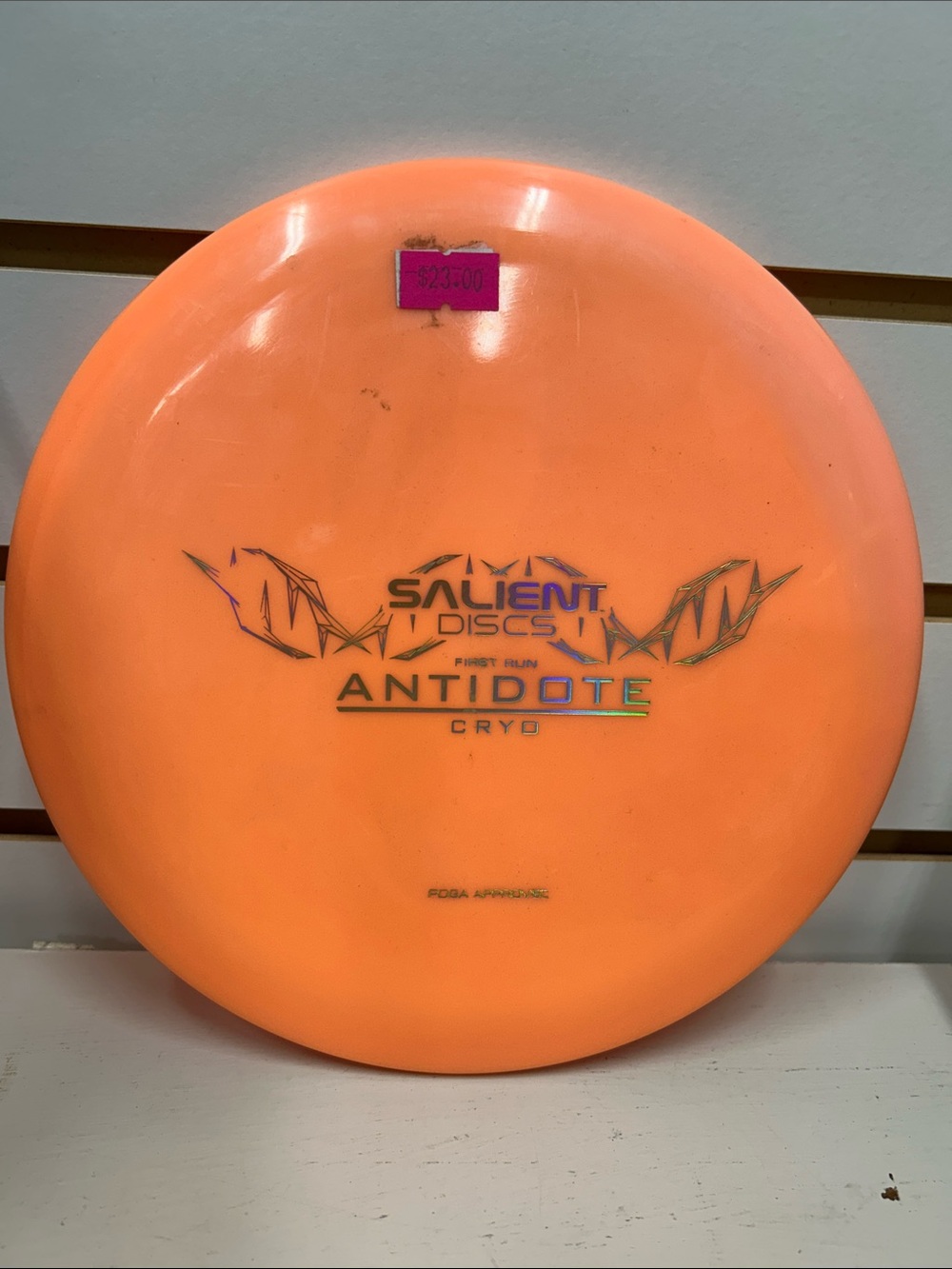 Salient Discs Antidote Cryo Disc Golf - First Run - Creamy Orange